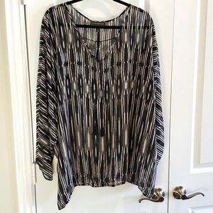 Women's Blouse, 26-28,  black and white